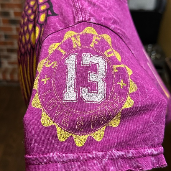 Sinful Y2K Purple Fitted Short Sleeve Tee - Picture 7 of 10